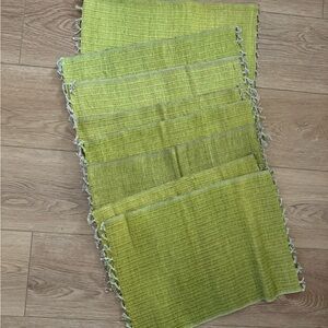 Set of 8 Green Woven Placemats